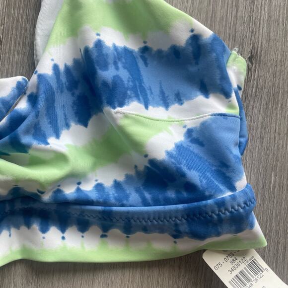 Aerie Women’s Sz Small Bikini Top Tie Banded Wide Strap Scoop Front New NWT - Picture 3 of 6